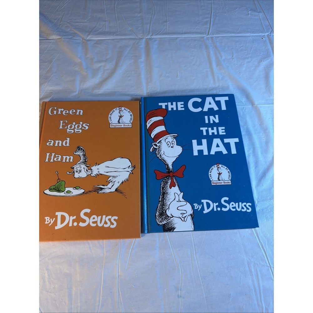Dr. Seuss Books The Cat In The Hat & Green Eggs And Ham Hardcover Set
